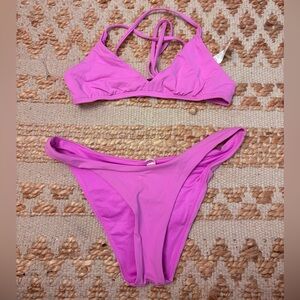 ROXY Hot Pink Two-Piece Bikini Set